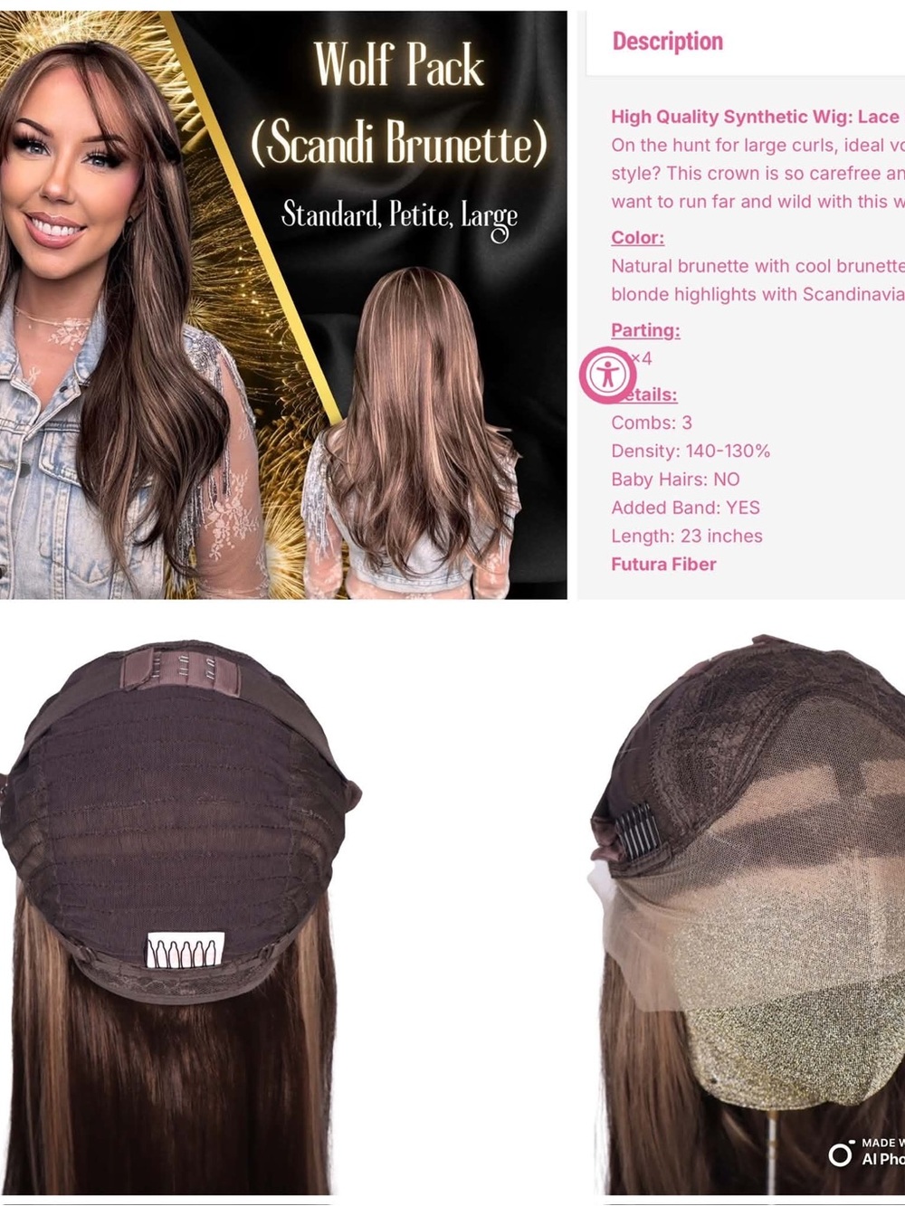 Scandi Brunette Synthetic Wig - Natural Brunette